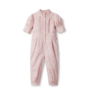 Janie and Jack FLORAL EQUESTRIAN JUMPSUIT. Size 4. Color pink.